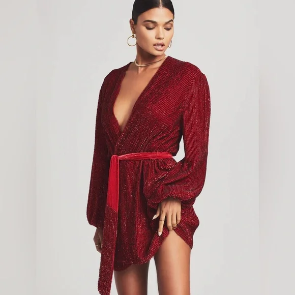 Retrofête Gabrielle Robe in Ruby Red - Picture 3 of 12